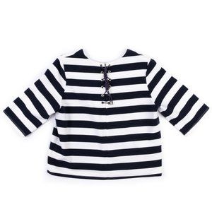 FRNCH striped sweater with lace tied front size M/L